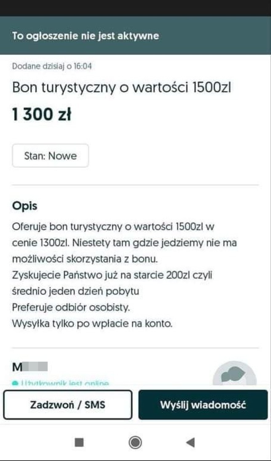 O sprawie poinformował nas Czytelnik, pan Piotr