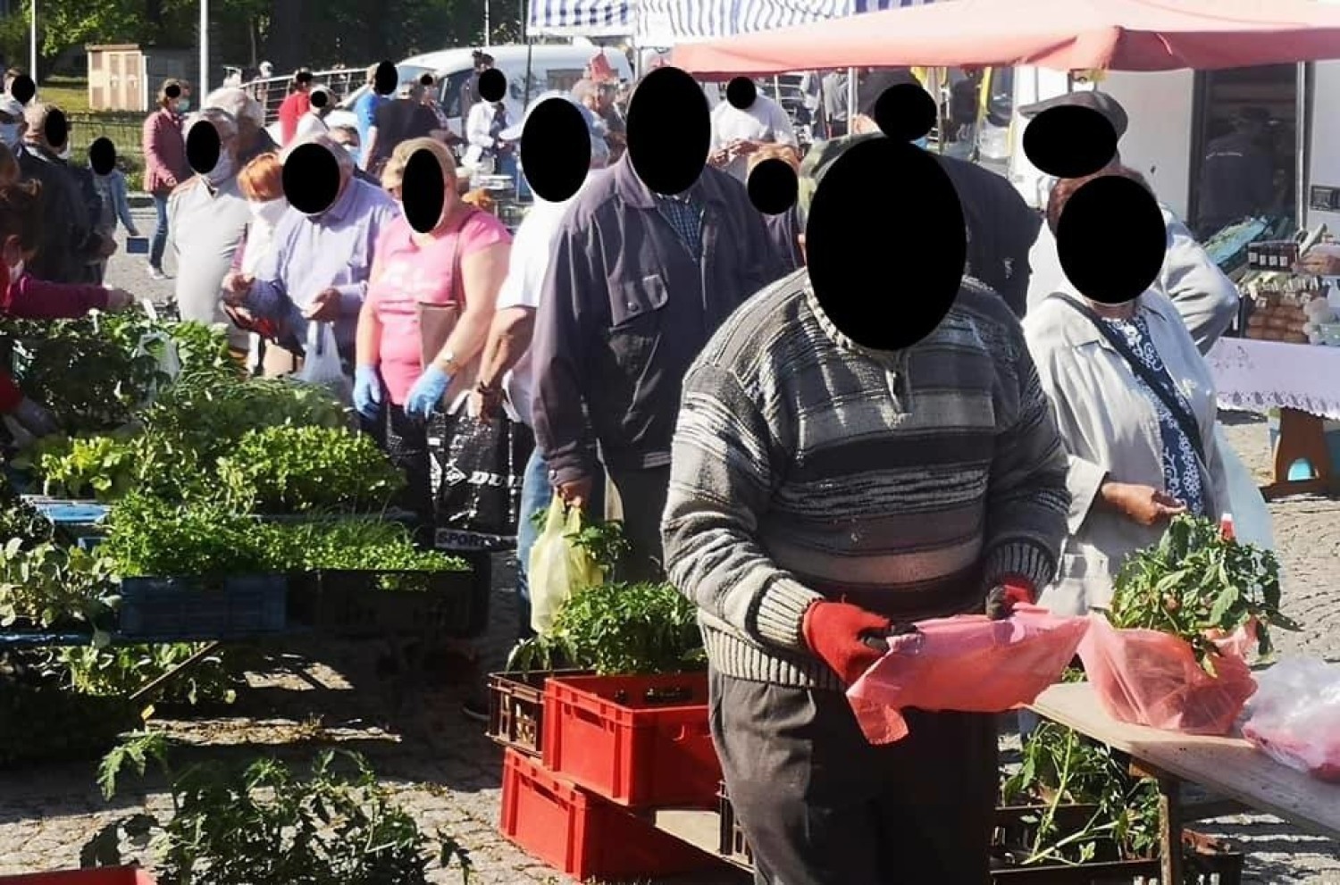 Targowisko w Lublińcu oblężone