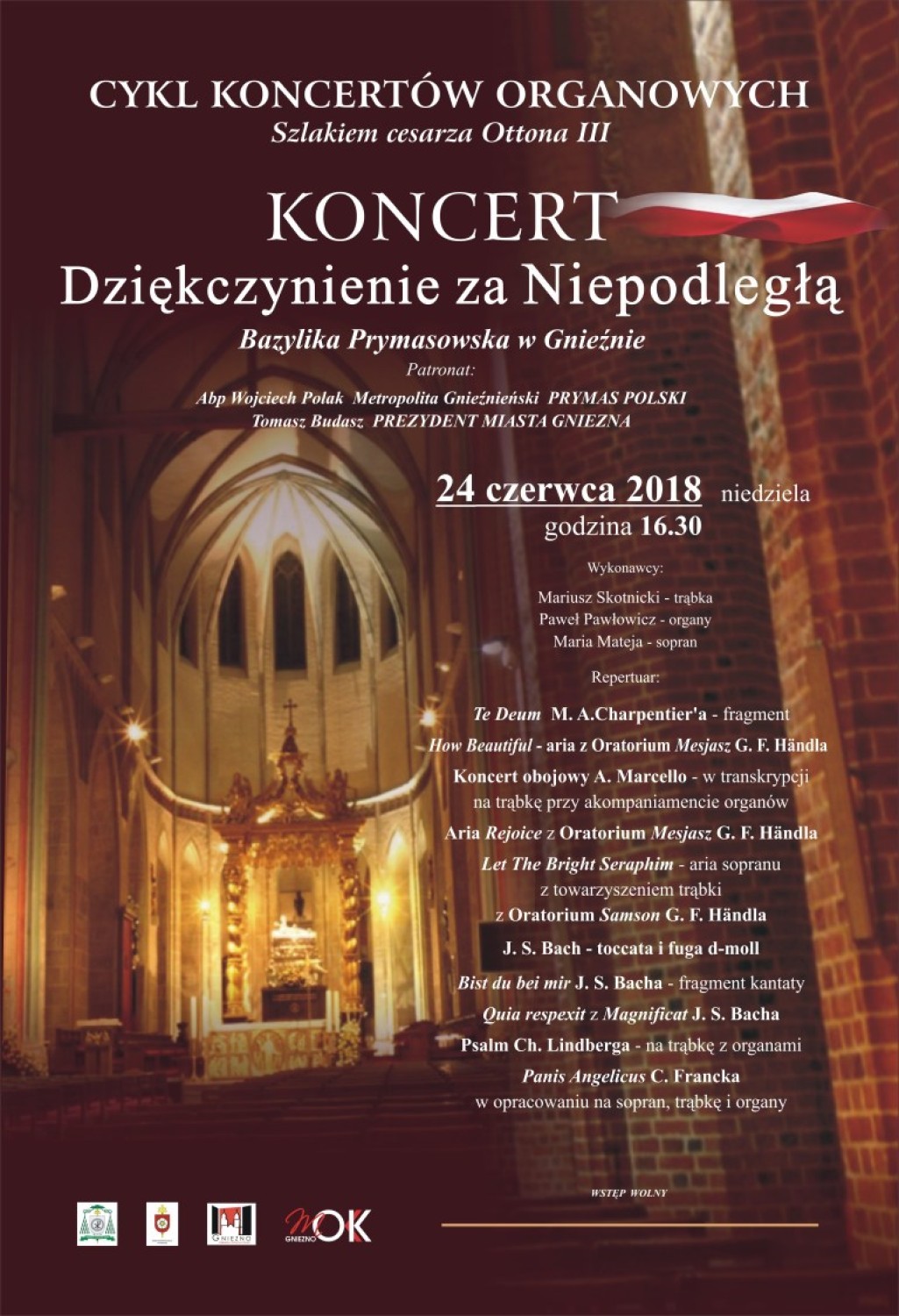 Koncert Muzyki Dawnej w ramach cyklu koncertów organowych szlakiem cesarza Ottona III