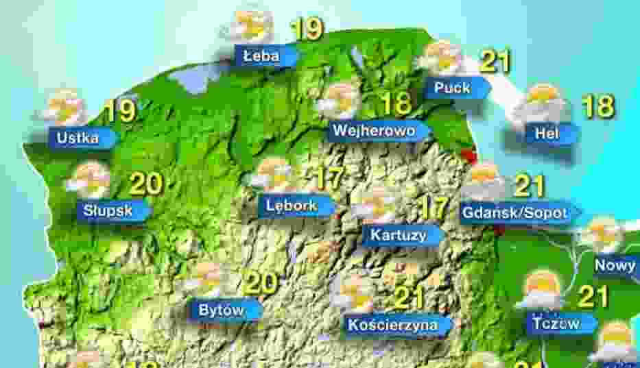 Prognoza pogody dla Pomorza na poniedziałek, 17 lipca 2017 r