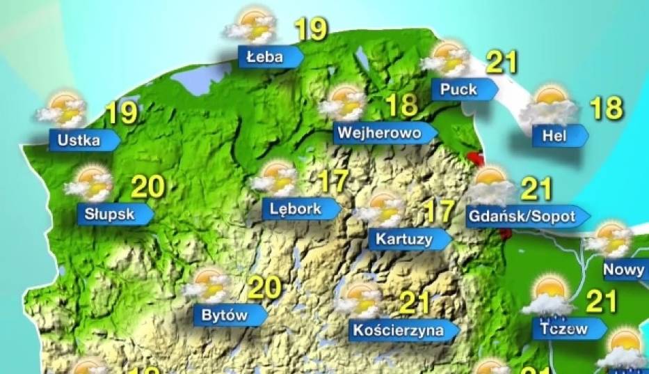 Prognoza pogody dla Pomorza na poniedziałek, 17 lipca 2017 r