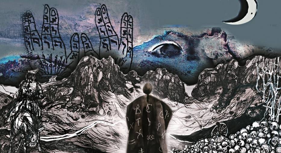 Mural nawiązujący do filmu "Rękopis znaleziony w Saragossie"