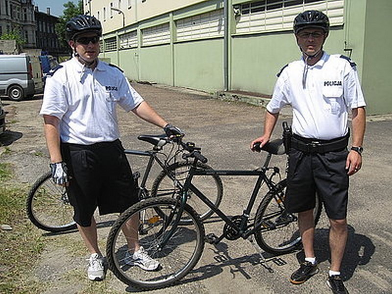 Policjanci na rowerach w Sosnowcu