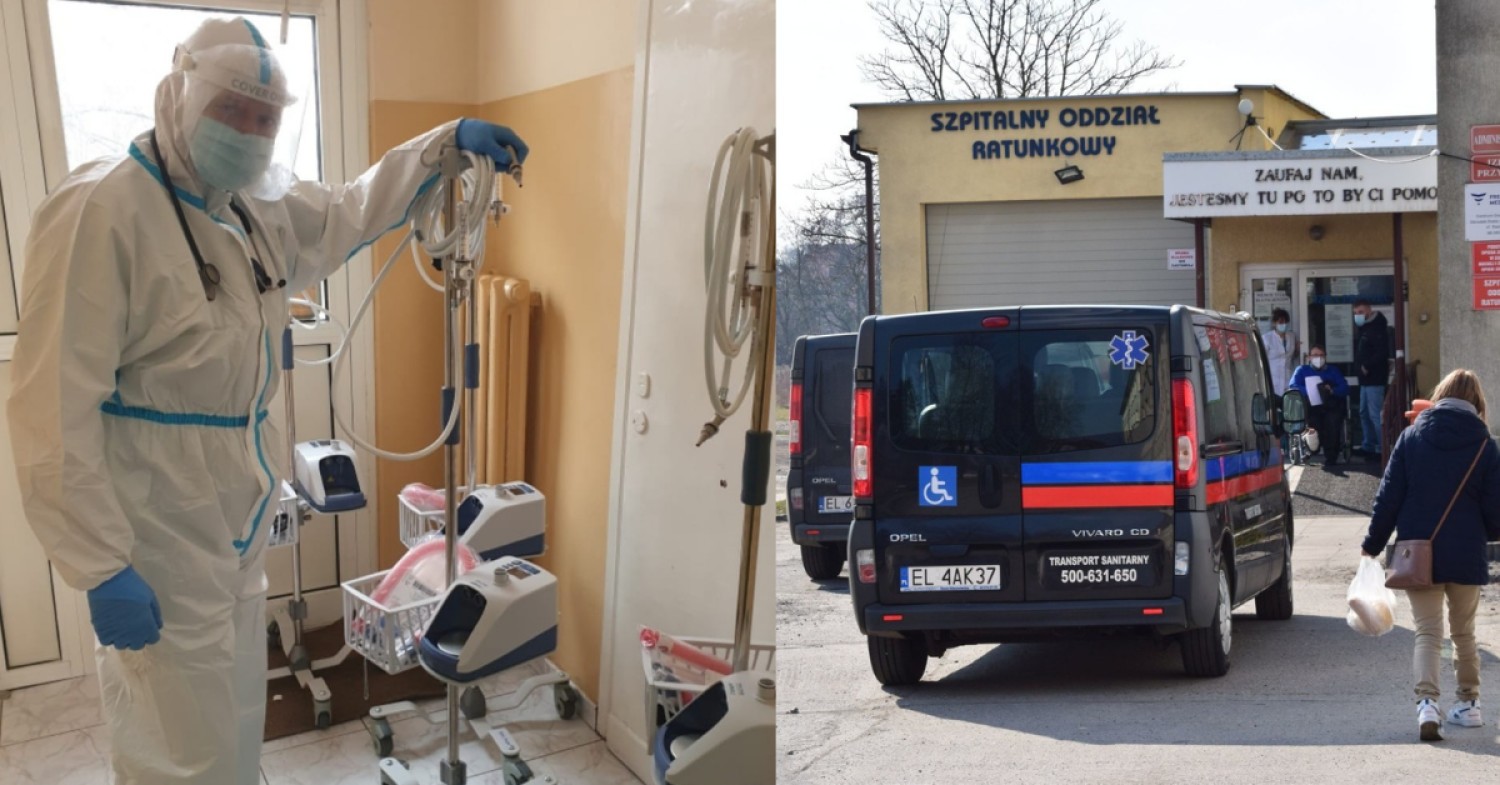 Wieluń. Szpital tworzy kolejny oddział covidowy. Przybywa pacjentów, w tym młodych