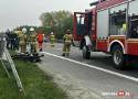 Wypadek na DK 94 koło Bochni. W Łazach zderzyły się dwa motocykle. Są ranni i duże utrudnienia w ruchu 