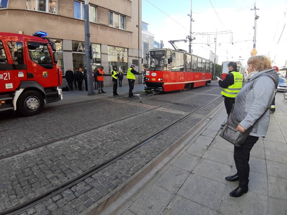Wypadek na rynku w Katowicach