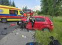Groźny wypadek na drodze krajowej 94 pod Krakowem. Dwoje rannych, duże utrudnienia w ruchu