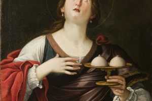 Która święta jest na obrazach pozbawiona piersi? 