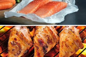 Co ma więcej białka: filet z łososia czy udko kurczaka?